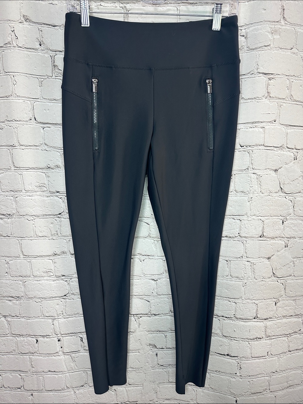 Athleta Stellar Dark Gray Zip-Pocket High-Rise Leggings Small S